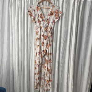 Altar'd State White Floral Maxi Dress